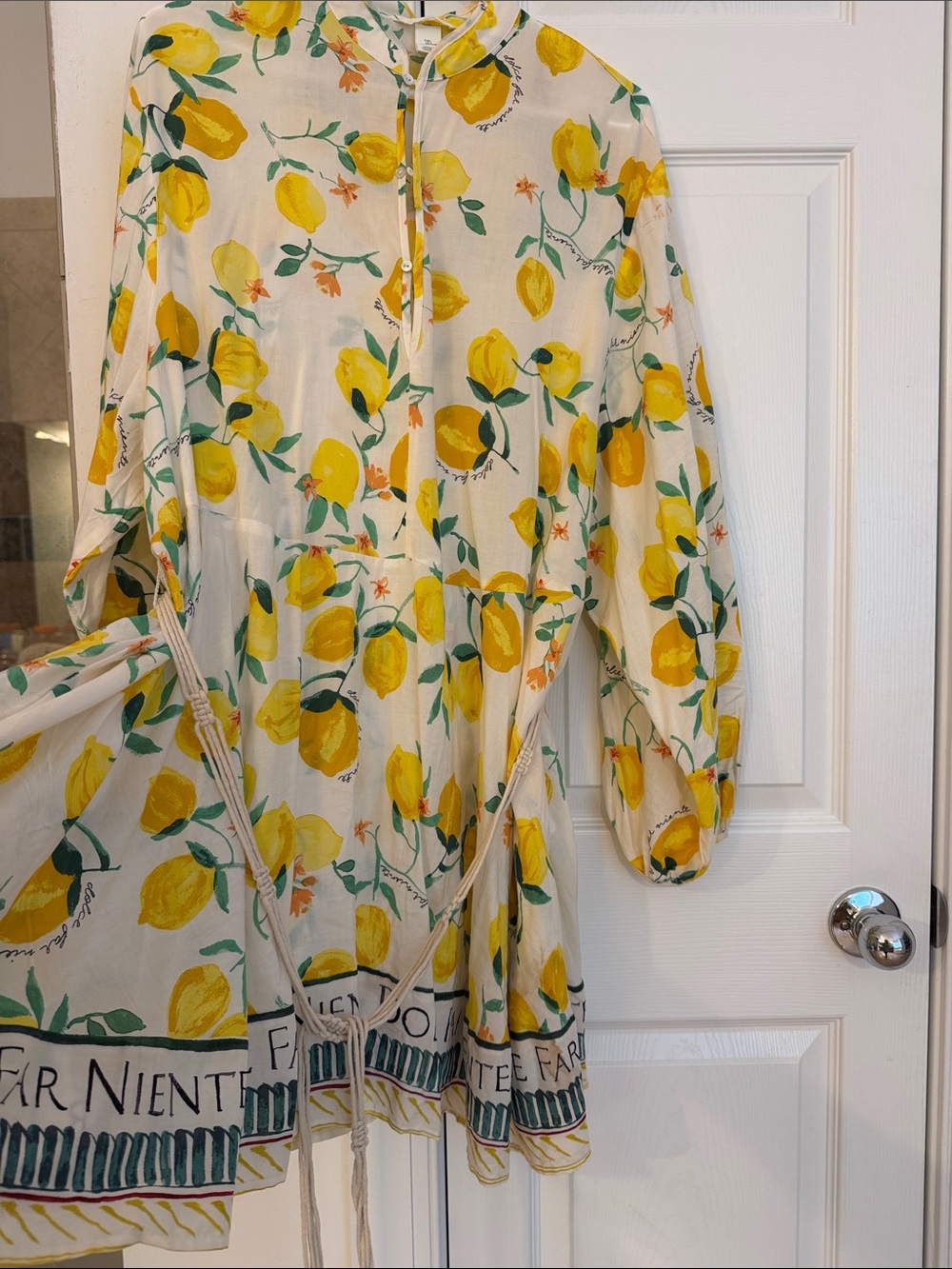 H&M 🍋Lemon Print Drawstring Dress🍋 - Picture 3 of 6